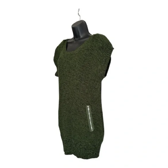 New Directions Olive and Black Marled Knit Dress with Shawl Size L - Picture 5 of 8